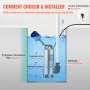 VEVOR Submersible Water Pump, 1300W 20000L/H, with 10 m Cord and Automatic Tethered Float Switch, Stainless Steel and Cast Iron for Dirty or Clean, Empty Garden Ponds, Swimming Pools, Hot Tubs