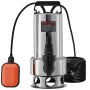 VEVOR Submersible Water Pump, 1300W 20000L/H, with 10 m Cord and Automatic Tethered Float Switch, Stainless Steel and Cast Iron for Dirty or Clean, Empty Garden Ponds, Swimming Pools, Hot Tubs