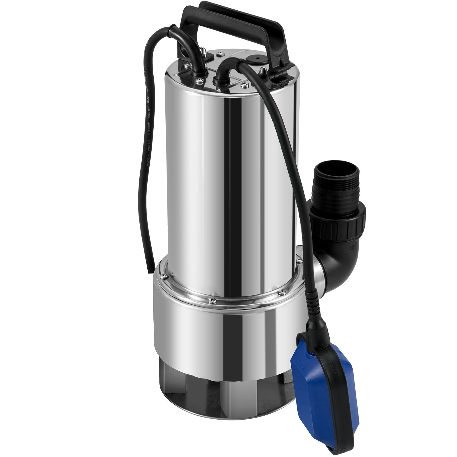 VEVOR Submersible Water Pump, 1300W 20000L/H, with 10 m Cord and Automatic Tethered Float Switch, Stainless Steel and Cast Iron for Dirty or Clean, Empty Garden Ponds, Swimming Pools, Hot Tubs