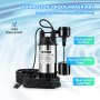 VEVOR Sump Pump, 1.5 HP 6000 GPH, Submersible Cast Iron and Stainless Steel Water Pump, 1-1/2" Discharge With 1-1/4" Adaptor, Automatic Vertical Float Switch, for Indoor Basement Water Basin