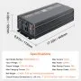 VEVOR 2000W Sump Pump Battery Backup with LCD, Automatically Shifts to Inverter Power Ensuring Uninterrupted Operation, Essential for Emergencies & Power Failures