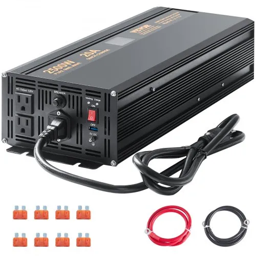 VEVOR 2500W Sump Pump Battery Backup System, LCD Display, Auto Switches to Battery Inverter Power for Continuous Sump Pump Operation, Sump Pump Battery Backup Inverter for Emergency and Power Outage