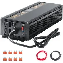 VEVOR 2500W Sump Pump Battery Backup System, LCD Display, Auto Switches to Battery Inverter Power for Continuous Sump Pump Operation, Sump Pump Battery Backup Inverter for Emergency and Power Outage