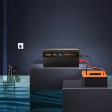 Sump Pump Battery Backup System 3000W LCD Auto Switches to Battery Inverter