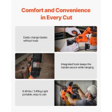 20V Portable Cordless Band Saw 2.56 Inches Deep Cut Variable Speed (Bare Tool)