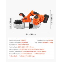 20V 2.56 in Deep Cut Variable Speed Brushless Portable Cordless Band Saw Kit