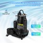VEVOR Sump Pump, 1 HP 5600 GPH, Submersible Cast Iron Water Pump, 1-1/2" Discharge With 1-1/4" Adaptor, Automatic Integrated Vertical Float Switch, for Indoor Basement Water Basin, Black