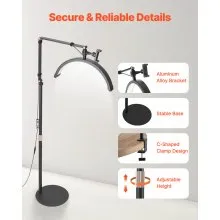Half Moon Light for Esthetician 2 in 1 LED Floor and Desk Lamp Lash Light Arched