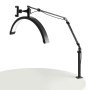 VEVOR Half Moon Light for Esthetician, 2 in 1 LED Floor and Desk Lamp Lash Light for Eyelash Extensions, Arched Eyelash Lamp with Phone Holder, Remote Control, for Beauty, Skincare, Eyebrows, Tattoo