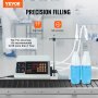 Mașină de umplere cu lichid VEVOR, capacitate de umplere 30-4000 ml, mașină de umplere automată a sticlelor Mașină de îmbuteliat Control digital pentru lapte, apă, vin, băutură, sos de soia, oțet, alcool (duză dublă)