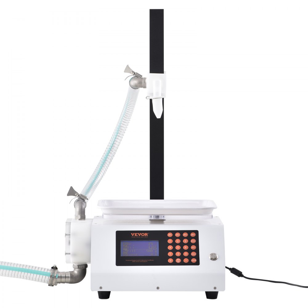 VEVOR Liquid Filling Machine, 50-5000 g Weighing Capacity, Automatic Bottle Filler Machine Bottling Machine Gear Pump Digital Control for Honey, Oil, Wine, Detergent, Viscous Liquids (Single Nozzle)