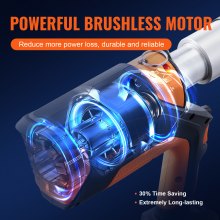 VEVOR Pro Press Tool, 18V Electric Pipe Crimping Tool for 1/2" to 2" Stainless Steel, Copper, PEX Pipes, 360° Rotation Automatic Crimper with Brushless Motor & 6 Pro Press Jaws