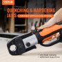 VEVOR Pro Press Tool, 18V Electric Pipe Crimping Tool for 1/2" to 2" Stainless Steel, Copper, PEX Pipes, Press Tool Kit with 6 Pro Press Jaws, 2pcs 4AH Battery, Fast Charger & Carrying Case
