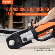 VEVOR Pro Press Tool, 18V Electric Pipe Crimping Tool for 1/2" to 2" Copper Pipes, Press Tool Kit with 6 Pro Press Jaws, 2pcs 4AH Battery, Fast Charger & Carrying Case