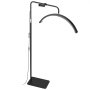 VEVOR Half Moon Light for Esthetician, 23 inch Dimmable LED Floor Lamp Lash Light for Eyelash Extensions, Arched Eyelash Lamp with Phone Holder, Remote Control, for Beauty, Skincare, Eyebrows, Tattoo