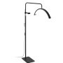 VEVOR Half Moon Light for Esthetician, 23 inch Dimmable LED Floor Lamp Lash Light for Eyelash Extensions, Arched Eyelash Lamp with Phone Holder, Remote Control, for Beauty, Skincare, Eyebrows, Tattoo