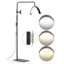 Half Moon Light for Esthetician 23inch Dimmable LED Floor Lamp Lash Light Arched