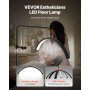 VEVOR Half Moon Light for Esthetician, 23 inch Dimmable LED Floor Lamp Lash Light for Eyelash Extensions, Arched Eyelash Lamp with Phone Holder, Remote Control, for Beauty, Skincare, Eyebrows, Tattoo