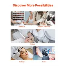 Lámpara de escritorio Nail Desk Light de 30 W con forma de media luna y soporte para teléfono con brillo ajustable