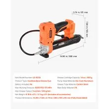 VEVOR Cordless Grease Gun 8000 PSI 20V Battery Operated Grease Gun (Tool Only)