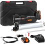 VEVOR Cordless Grease Gun Electric 20 Volt 2.0 Ah Battery Kit 10000PSI with Case