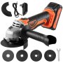 VEVOR Cordless Angle Grinder Kit For 4-1/2'' 9000 rpm, Cordless Electric Grinder Power with 20V Fast Charger for Cutting, Polishing, Grinding, Rust Removal
