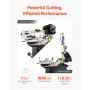 VEVOR Metal Band Saw 1.1 KW  7 X 8.25 In Cutting Capacity Horizontal and Vertical Cutting 4 Speeds Variable Speed Bandsaw 220V 0° To 45° Rotatable Base for Handling Steel, Aluminum, Brass, Wood, and Plastics