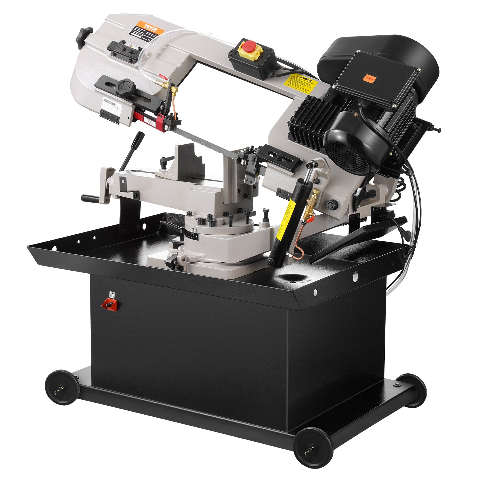 VEVOR Metal Horizontal Band Saw, 178 x 209 mm(7 x 8.25 in) Rectangular Cutting Capacity, 220V Metal Vertical Cutting Bandsaw with 1.1 kW Motor, 0-45° Angle Adjustment, Variable Speed, for Metal, Wood, and Plastic