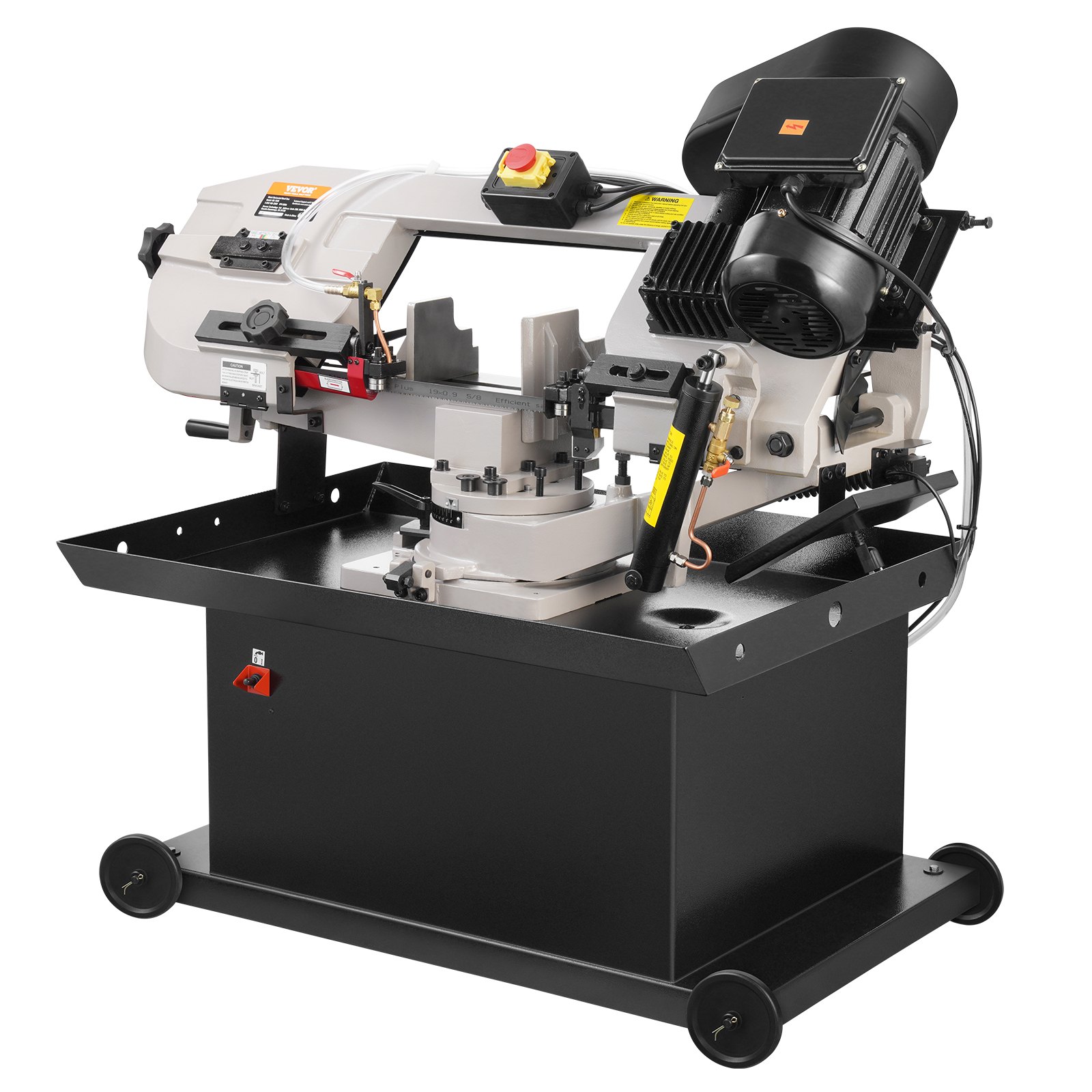 VEVOR Metal Horizontal Band Saw, 7 x 8.25 in Rectangular Cutting Capacity, 110/220V Vertical Cutting Bandsaw with 1.1 kW Motor, 0-45° Angle Adjustment, Variable Speed, for Metal, Wood, and Plastic