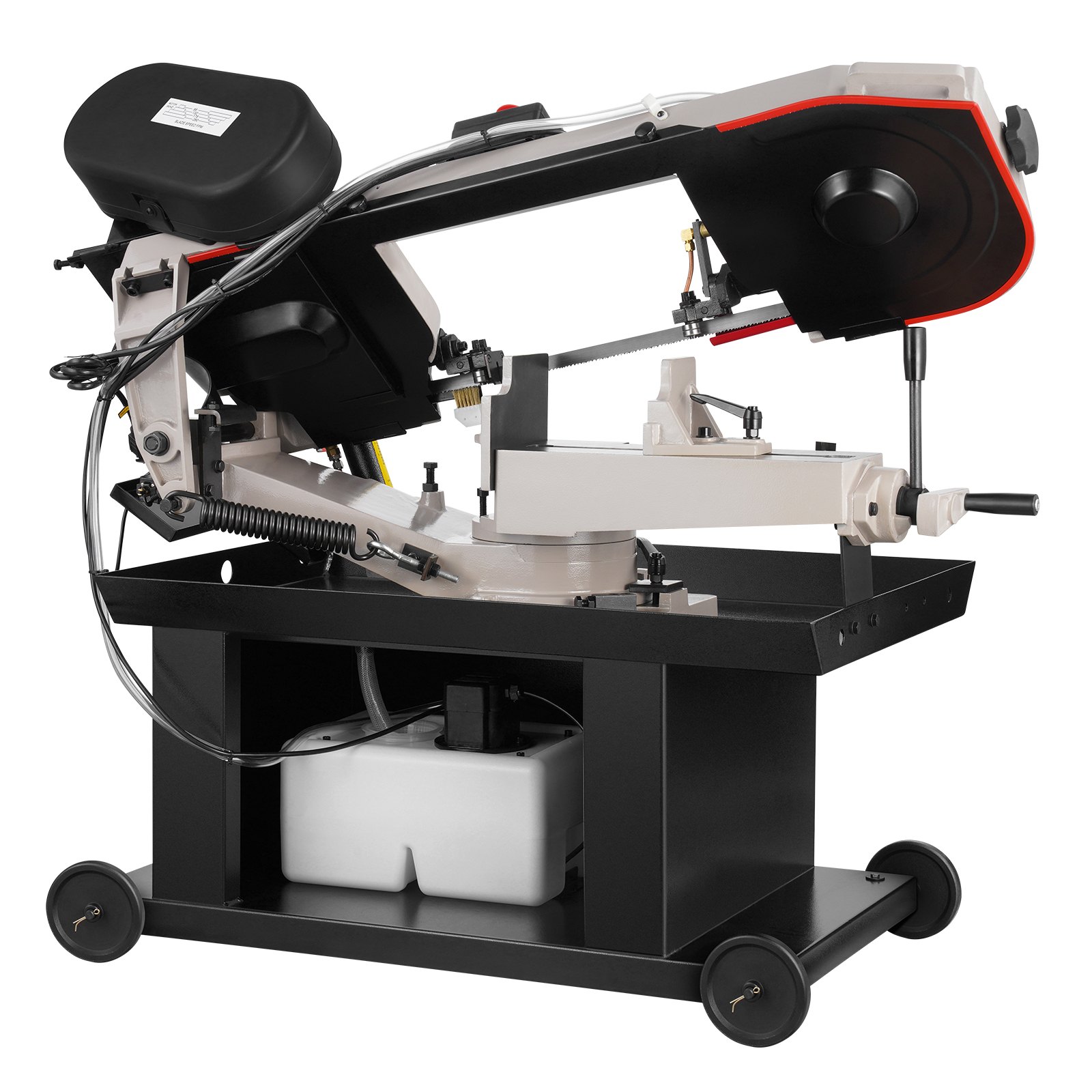 VEVOR Metal Horizontal Band Saw, 7 x 8.25 in Rectangular Cutting Capacity, 110/220V Vertical Cutting Bandsaw with 1.1 kW Motor, 0-45° Angle Adjustment, Variable Speed, for Metal, Wood, and Plastic