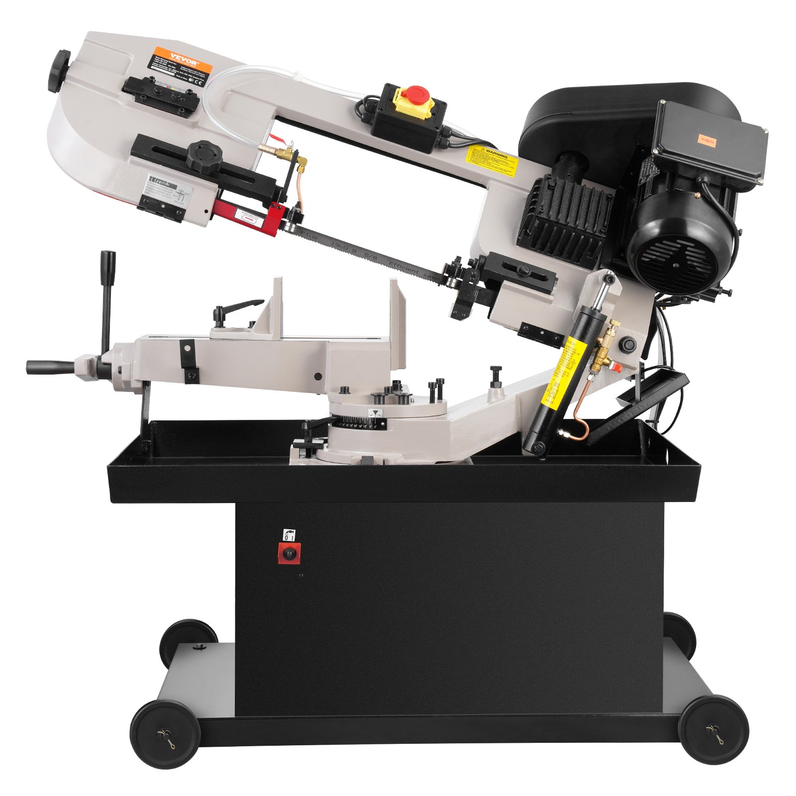 VEVOR Metal Horizontal Band Saw, 7 x 8.25 in Rectangular Cutting Capacity, 110/220V Vertical Cutting Bandsaw with 1.1 kW Motor, 0-45° Angle Adjustment, Variable Speed, for Metal, Wood, and Plastic
