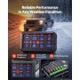 VEVOR 8 Gang Switch Panel Circuit Control Wireless Remote Up to 165 ft, for 12-24V Car Truck Pickup Boat UTV SUV, RGB Auto-Dimmable with Toggle Momentary Strobe, 1440W 60A Relay System, Waterproof