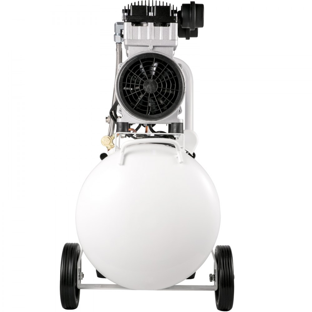 Compresor de aire portátil VEVOR de 1 HP, 15.8 galones, sin aceite, tanque de acero de 750 W, compresor de aire tipo panqueque de 115 PSI, ultra silencioso para reparaciones domésticas e inflado de neumáticos.