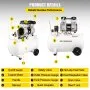 VEVOR Portable Air Compressor 1 HP, Air Compressor 15.8 Gallon, , Oil Free Air Compressor Steel Tank 750W, Pancake Air Compressor 115 PSI, Ultra Quiet Compressor for Home Repair, Tire Inflation