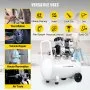 VEVOR Portable Air Compressor 1 HP, Air Compressor 15.8 Gallon, , Oil Free Air Compressor Steel Tank 750W, Pancake Air Compressor 115 PSI, Ultra Quiet Compressor for Home Repair, Tire Inflation