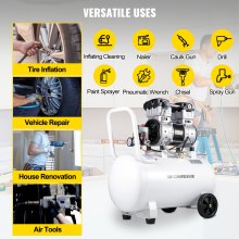 VEVOR Portable Air Compressor 1 HP, Air Compressor 15.8 Gallon, , Oil Free Air Compressor Steel Tank 750W, Pancake Air Compressor 115 PSI, Ultra Quiet Compressor for Home Repair, Tire Inflation