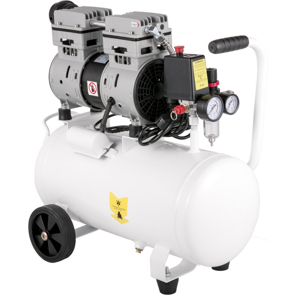 VEVOR Air Compressor 6.6 Gallon, Portable Air Compressor 1 HP, Oil Free Air Compressor Steel Tank 750W, Pancake Air Compressor 115 PSI, Ultra Quiet Compressor for Home Repair, Tire Inflation