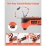 VEVOR Cordless Oscillating Tool, 12V Multitool Oscillating Saw Tool with 6 Variable Speeds 6000 - 17500 OPM, 3.2° Oscillation Angle, 2.0Ah Battery Pack & Charger, 8PCS Saw Accessories & LED Work Light