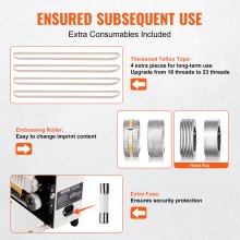 VEVOR Continuous Bag Band Sealing Machine Horizontal Band Sealer Count Function