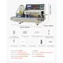 VEVOR Continuous Bag Band Sealing Machine, 0.24-0.47 in Seal Width, Horizontal Band Sealer Machine with Ink Printing, Temp & Speed Adjustable, Heat Sealing Machine for 0.001-0.03 in Plastic Bags