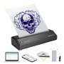 VEVOR Tattoo Transfer Stencil Printer, Wireless Bluetooth Tattoo Stencil Printer Machine with 10Pcs Transfer Paper and Cloth Bag, Portable Tattoo Printer for Android and iOS Phone, iPad and PC