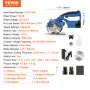 VEVOR Fabric Cutter, 5-Speed Cordless Electric Rotary Fabric Cutting Machine, 1.1" Cutting Thickness, Octagonal Knife, with Replacement Blade and Battery Charger, for Multi-Layer Cloth Fabric Leather