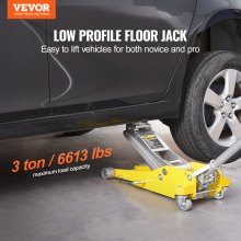 VEVOR Low Profile Floor Jack 3 Ton Heavy Duty Dual Piston Rapid Pump