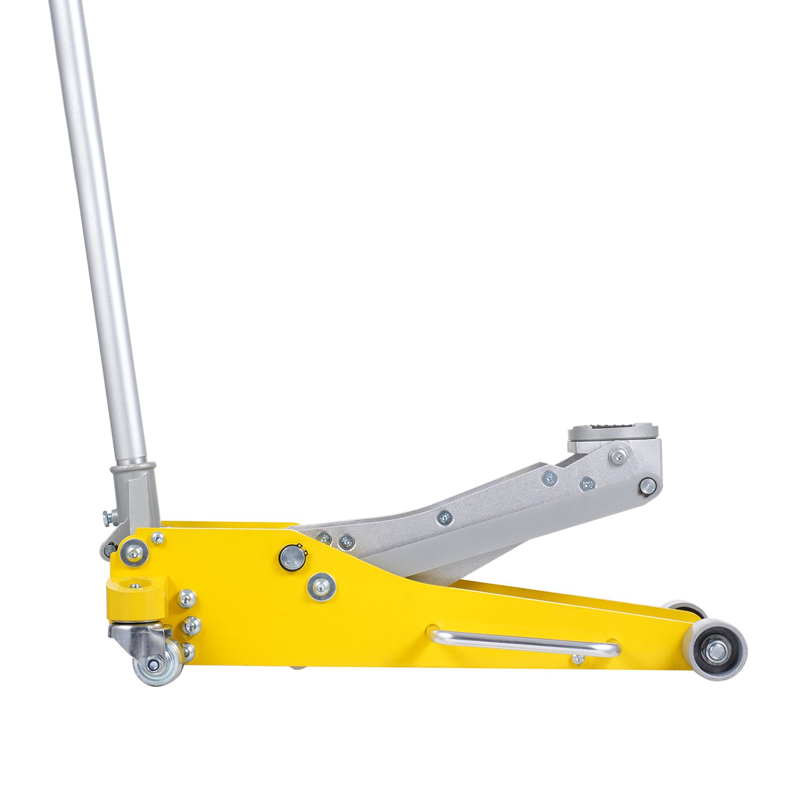 VEVOR Low Profile Floor Jack 3 Ton (6600 lbs), Heavy Duty Aluminum Hydraulic Racing Floor Jack, Hydraulic Car Jack, Dual Piston Quick Lift Pump, 3.7"-18.3" Height Lifting Range (Yellow)