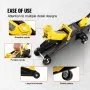 VEVOR Low Profile Floor Jack 2 Ton (4400 lbs), Heavy Duty Iron Hydraulic Racing Floor Jack, Hydraulic Car Jack, Single Piston Quick Lift Pump, 4.9"-13.2" Height Lifting Range (Yellow)