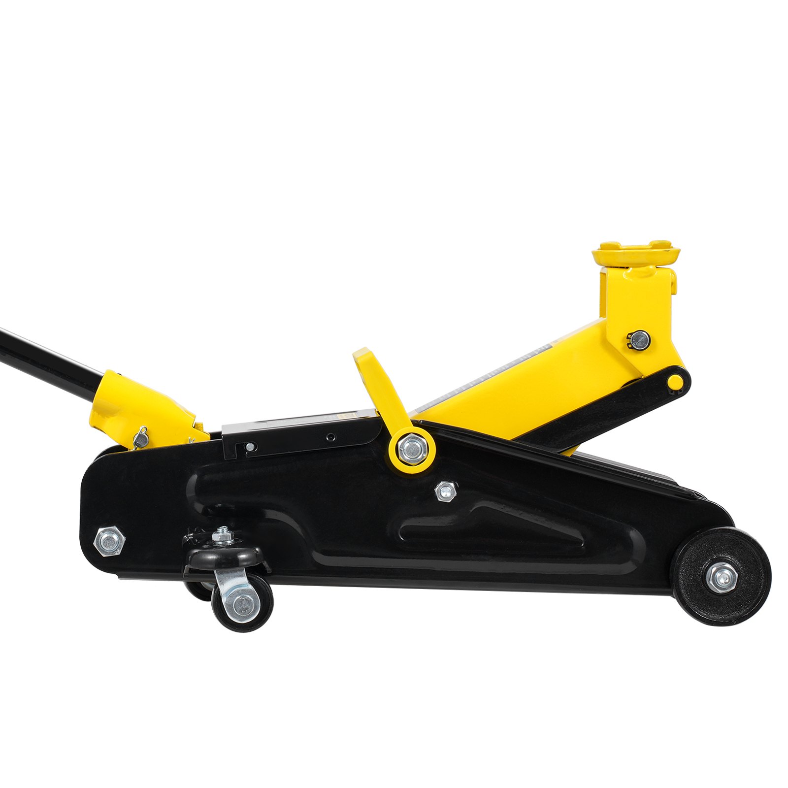 VEVOR Low Profile Floor Jack 2 Ton (4400 lbs), Heavy Duty Iron Hydraulic Racing Floor Jack, Hydraulic Car Jack, Single Piston Quick Lift Pump, 4.9"-13.2" Height Lifting Range (Yellow)
