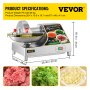 VEVOR 10L Commercial Meat Bowl Cutter Mixer, 400W Multifunctional Meat Blender and Grinder Electric, Heavy-duty Food Processor with Stainless Steel Bowl and Sharp Blades, Meat Chopper for Meat, Fruit, Vegetable, Nuts
