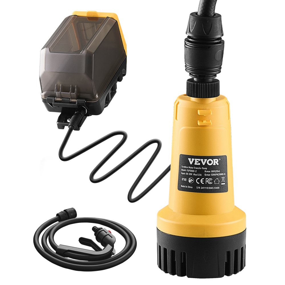 Cordless Submersible Water Transfer Pump for Dewalt 20V MAX Battery (Tool Only)