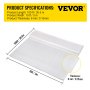 VEVOR Greenhouse Film, 10\' x 100\' Greenhouse Plastic Sheeting, 6 mil Thickness Suncover Greenhouse, 4 Year Clear Polyethylene Cover, UV Proof Farm Plastic Supply for Gardening, Farming and Agricultu