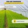 VEVOR Greenhouse Film, 10' x 100' Greenhouse Plastic Sheeting, 6 mil Thickness Suncover Greenhouse, 4 Year Clear Polyethylene Cover, UV Proof Farm Plastic Supply for Gardening, Farming and Agriculture
